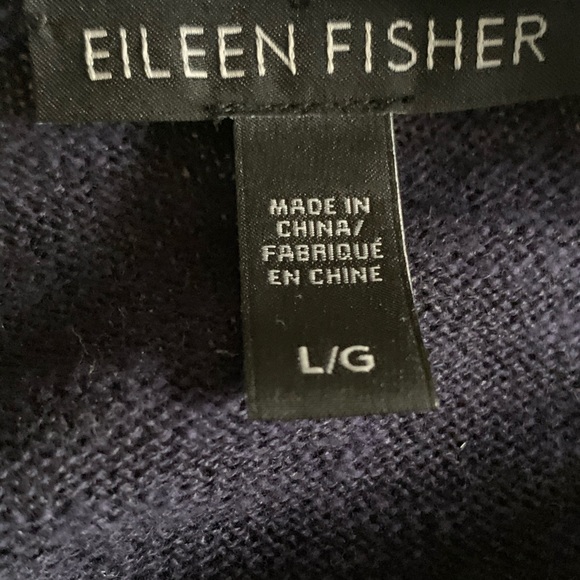 Eileen Fisher Blue linen cotton Cardigan large - Picture 5 of 8